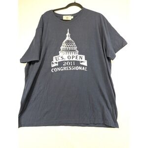 US Open 2011 Congressional Golf T Shirt Navy Blue XL Cotton USGA Event Tee